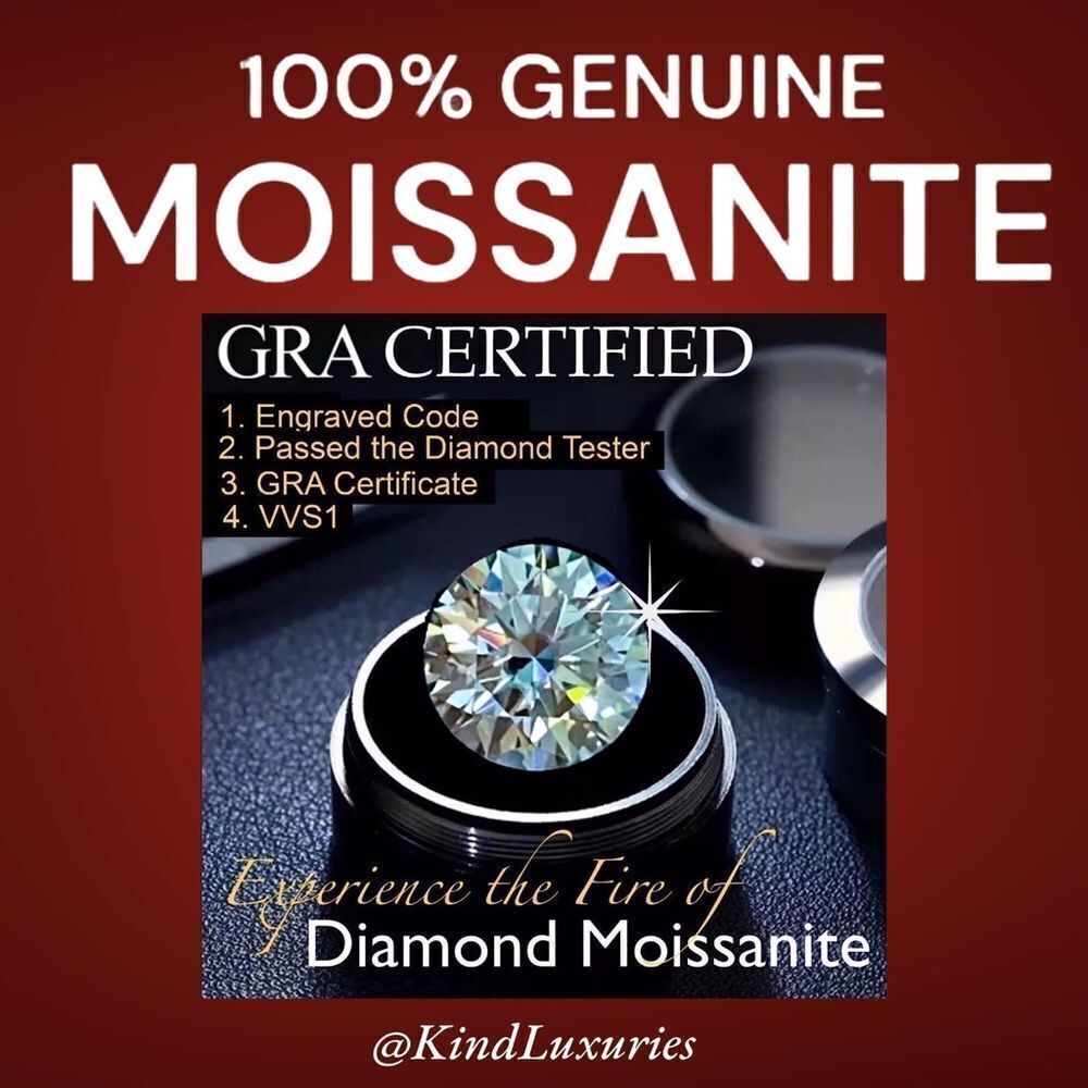 💎OS5💎‎ New 2CT Diamond Moissanite Loose Fiery Icy Flashy Stone Rock Men Women
